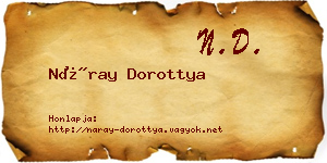 Náray Dorottya névjegykártya