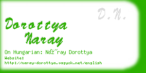 dorottya naray business card